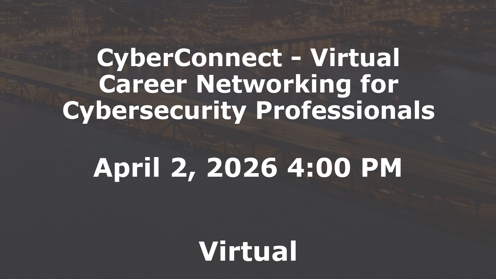 CyberConnect - Virtual Career Networking for Cybersecurity Professionals event image